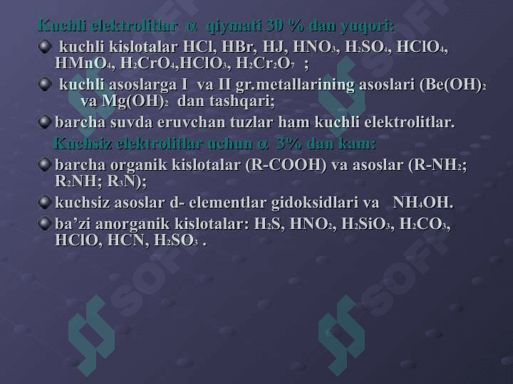 Elektrolitik dissotsilanish nazariyasi 5