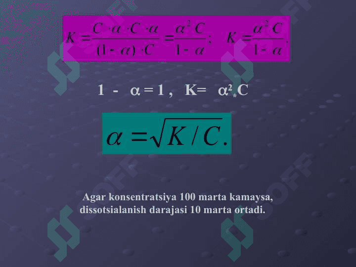 Elektrolitik dissotsilanish nazariyasi 8