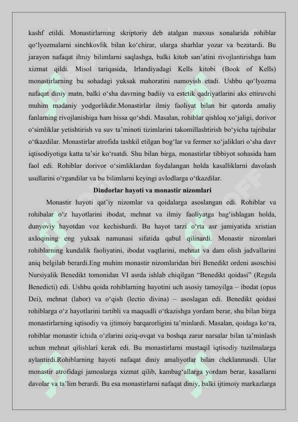 O‘rta asrlarda G‘arbiy Yevropada xristian dini  25 8
