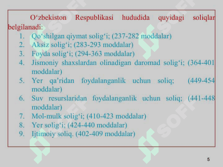 SOLIQLARNING IQTISODIY MOHIYATI VA OBYEKTIV ZARURLIGI 5