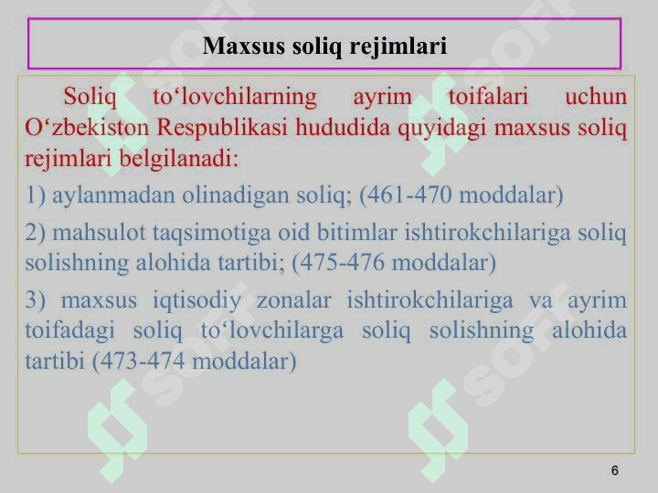 SOLIQLARNING IQTISODIY MOHIYATI VA OBYEKTIV ZARURLIGI 6