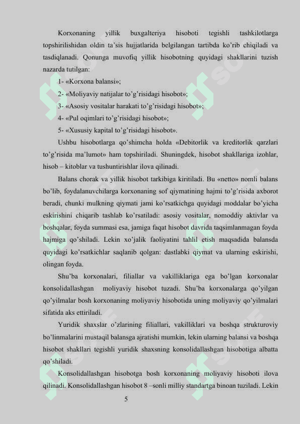 MOLIYAVIY HISOBOTNING MAZMUNI VA TARKIBI 6