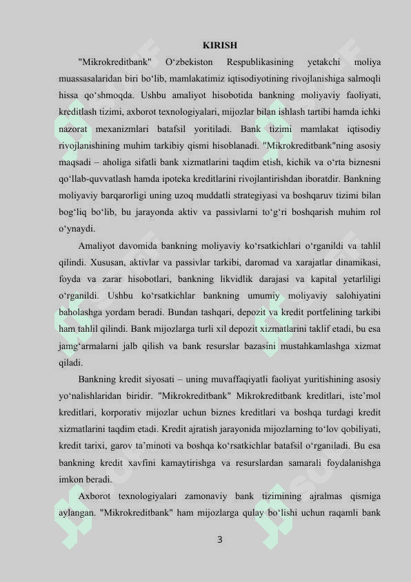 MIKROKREDITBANK AMALIYOT HISOBOTI 3