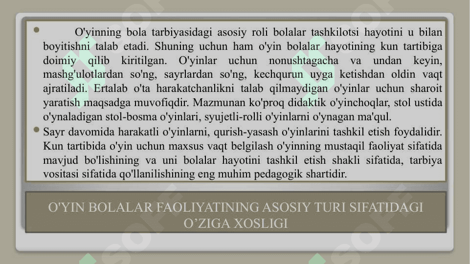 MAKTABGACHA TA’LIM TIZIMIDA PEDAGOGIK OʻYINLARNING SHAKLLARI VA AMALGA OSHIRISH METODIKALARI 4
