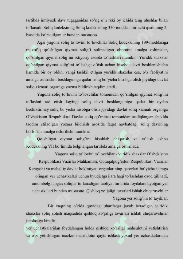 SOLIQ HISOBOTLARINI QISQARTIRISH VA SODDALASHTIRISH 7