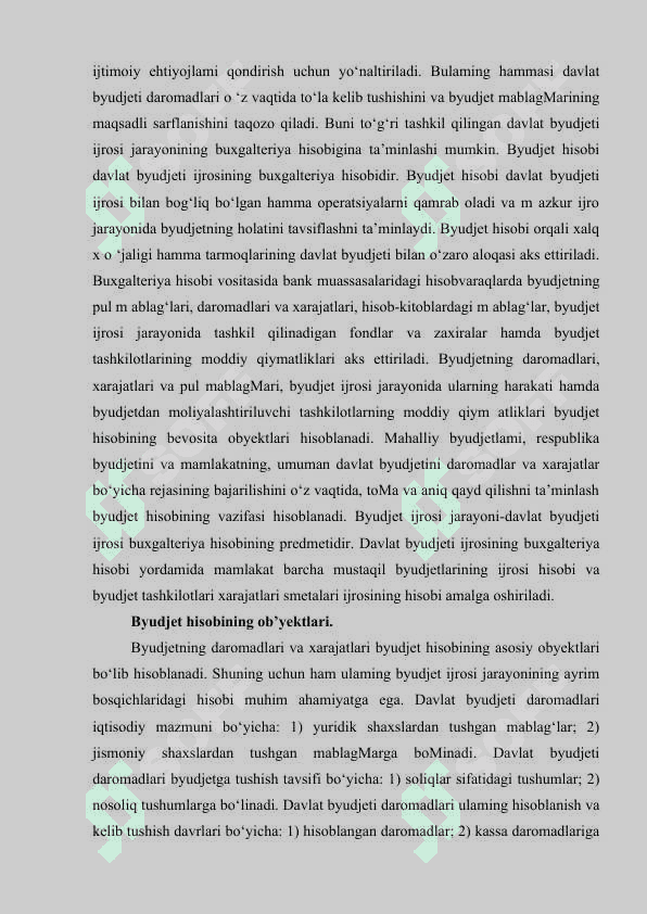 Davlat budjeti va davlat maqsadli jamg‘armalari budjeti ijrosi bo‘yicha budjet hisobida qo‘llaniladigan hisob hujjatlari va registrlari. 7