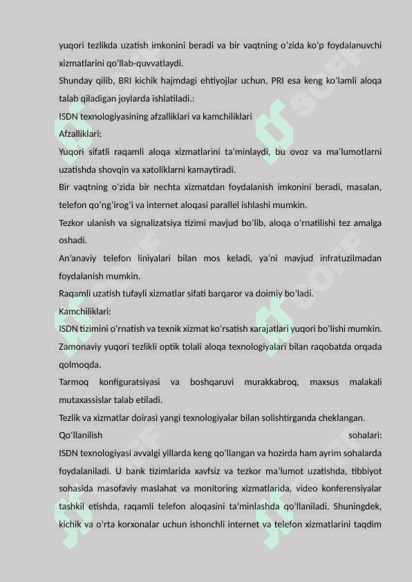 Raqamli tarmoq texnologiyalari ISDN, xDSL, FTTH 5