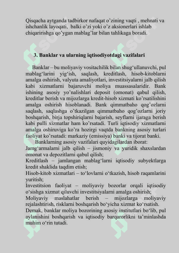 Tadbirkorlik faoliyatida banklarning o‘rni 6