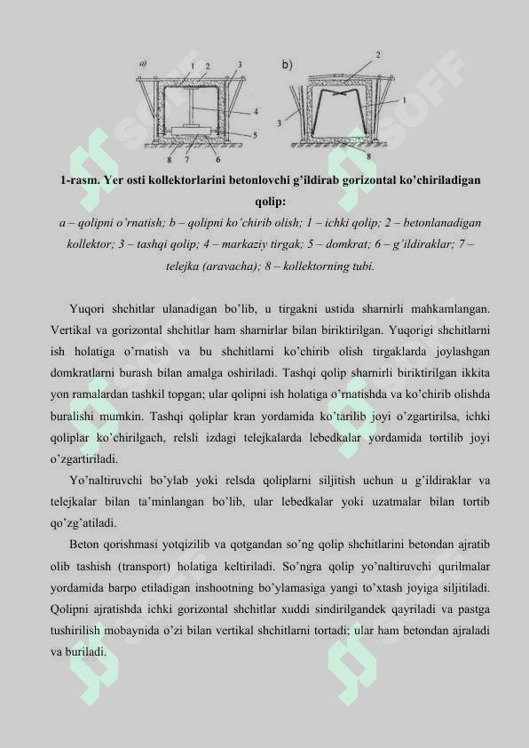 Binolarni gorizontal ko’chiriladigan qoliplarda barpo etish 4