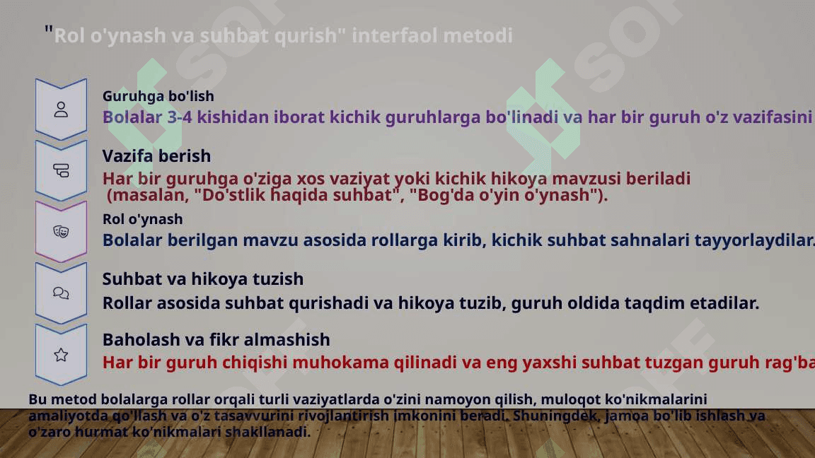 Maktabgacha ta’lim tashkilotlarida aqliy tarbiya berish metodikasi. Suhbat turlari va uning mazmuni. Hikoya qilib berish turlari va metodlari. 6