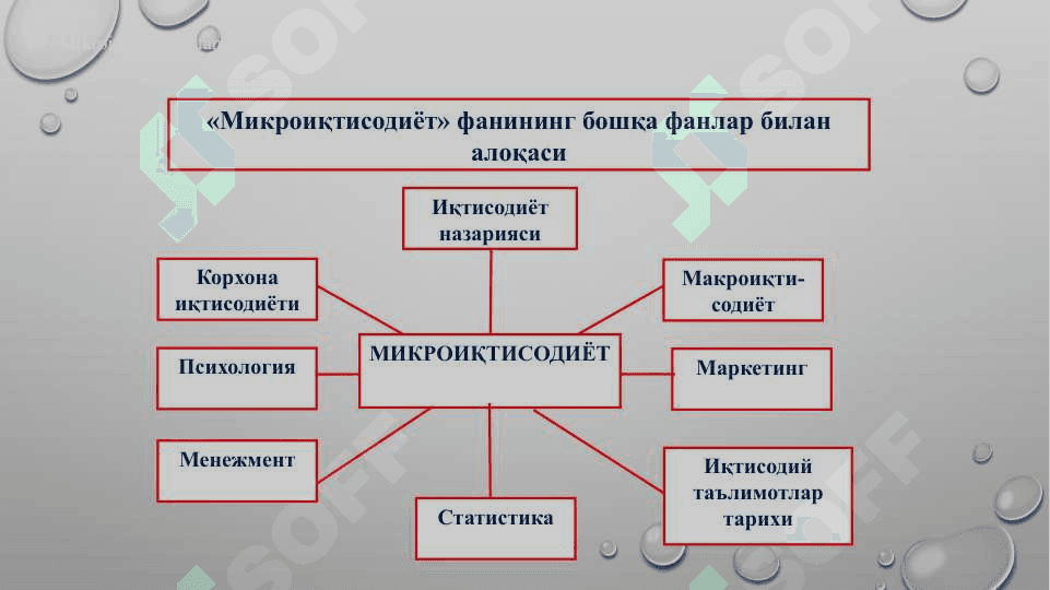 “Mikroiqtisodiyot” ning  asosiy tushunchalari; Talab va taklif tahlili va elastikligi, iste’molchi tanlovi; Daromad va almashtirish samarasi 4