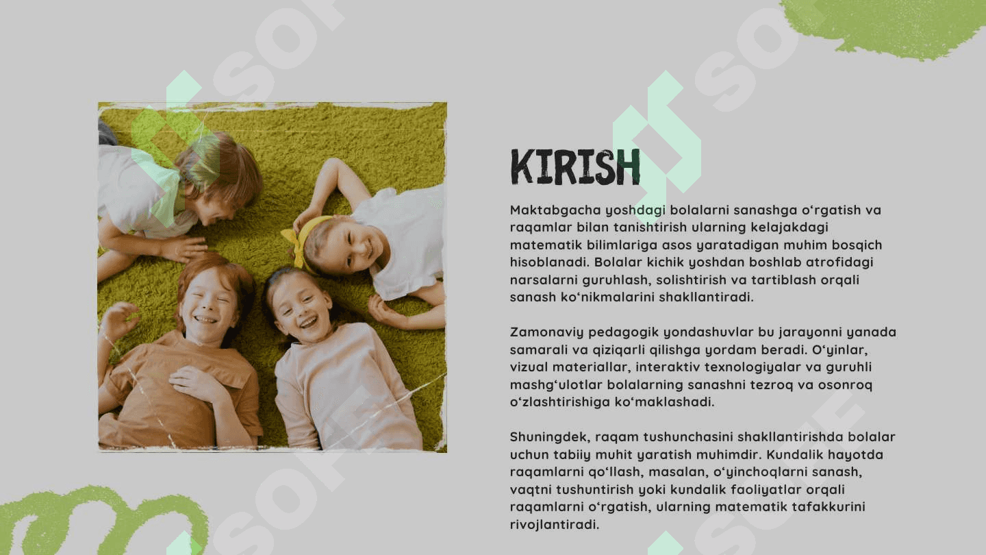 Maktabgacha yoshdagi bolalarni sanashga o‘rgatish va raqamlar bilan tanishtirishda zamonaviy uslubiy yondashuv 3
