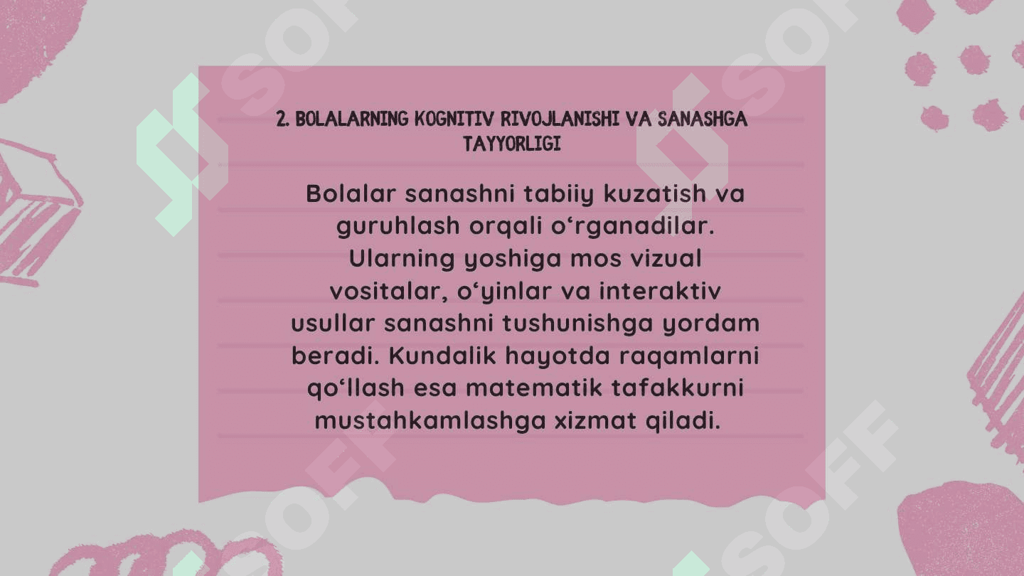 Maktabgacha yoshdagi bolalarni sanashga o‘rgatish va raqamlar bilan tanishtirishda zamonaviy uslubiy yondashuv 4