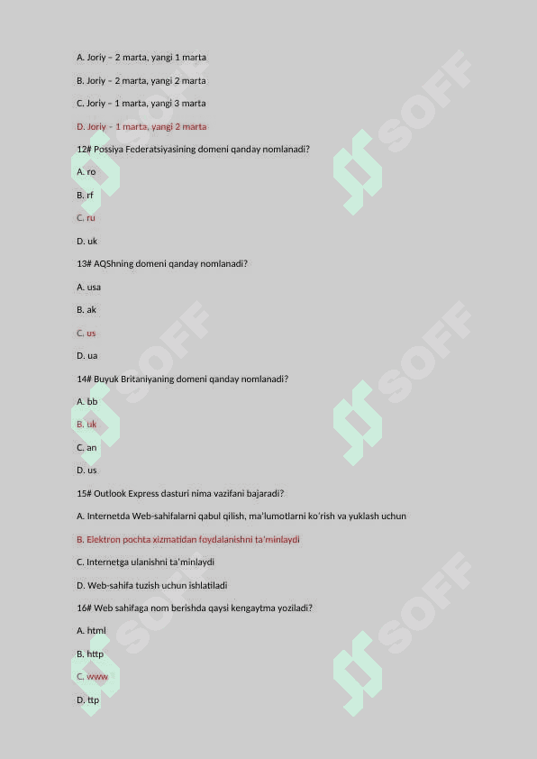 axborot kommunikatsiya texnologiyalari savollar javoblar 3
