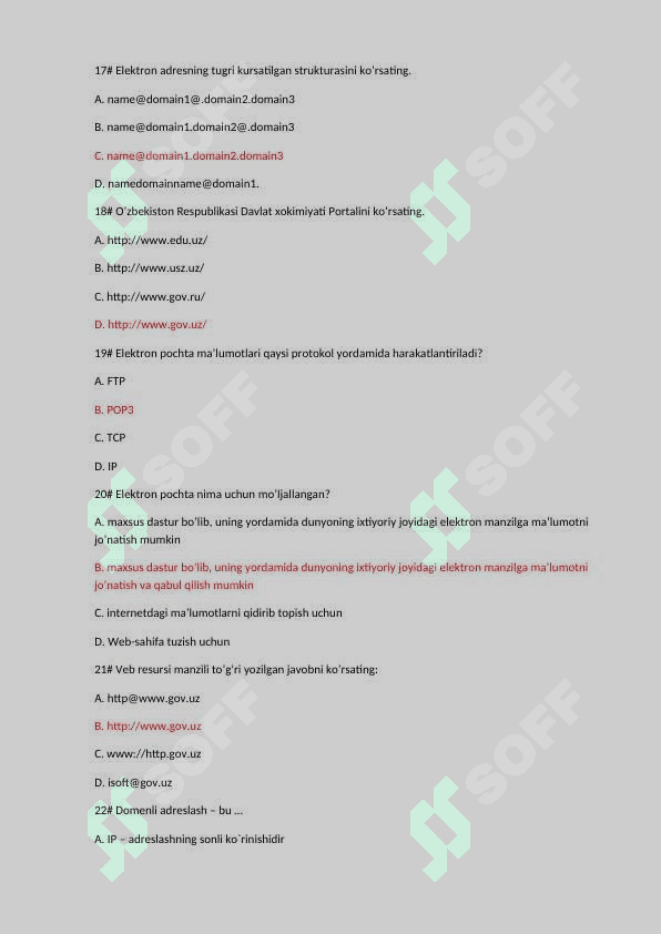 axborot kommunikatsiya texnologiyalari savollar javoblar 4