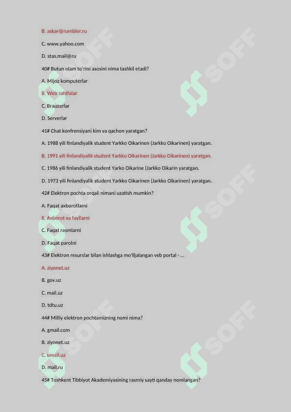 axborot kommunikatsiya texnologiyalari savollar javoblar 8
