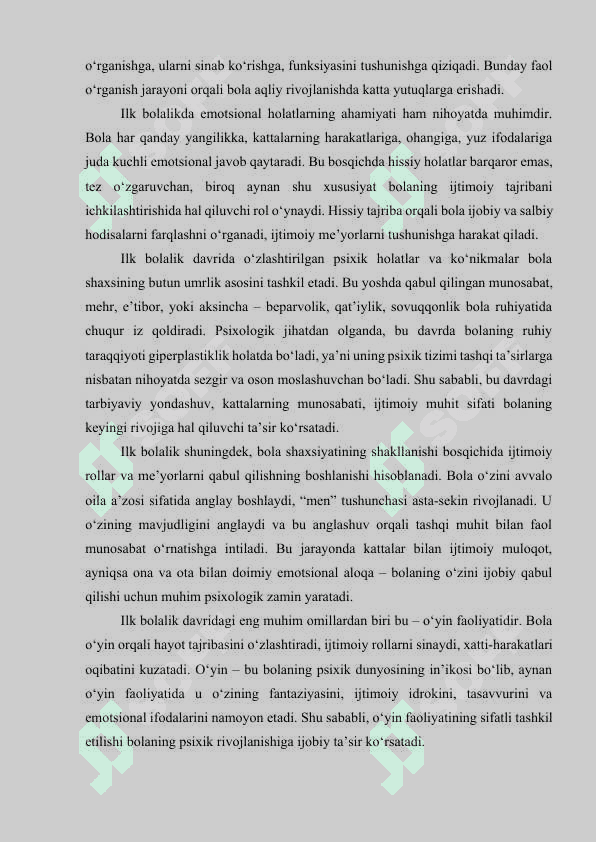 Ilk bolalik davrida psixik rivojlanish 6