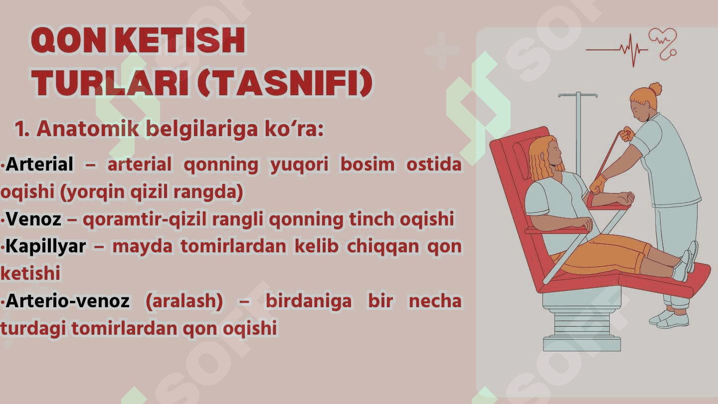 qon ketish tasnifi va qon quyish prinsiplari 5