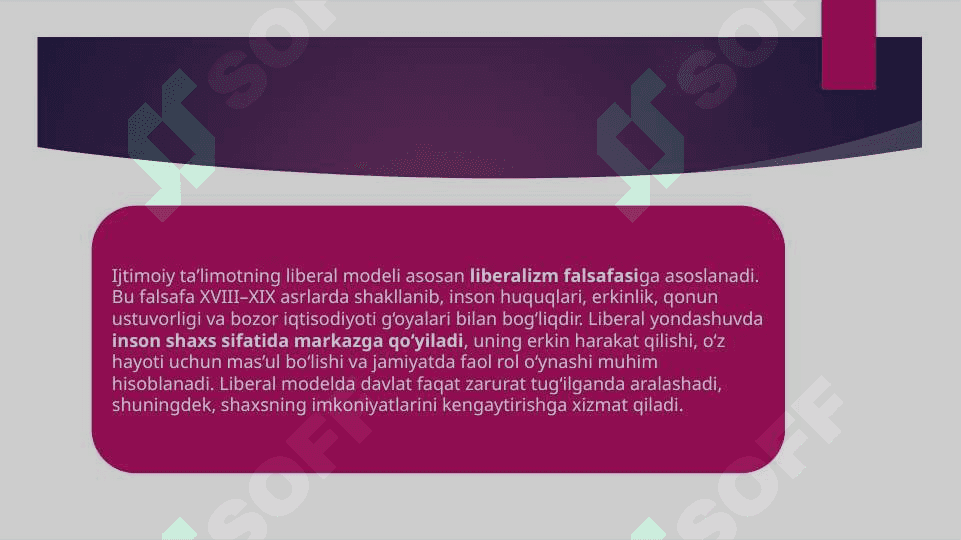 IJTIMOIY TA'LIMOTNI LIBERAL MODELI 3