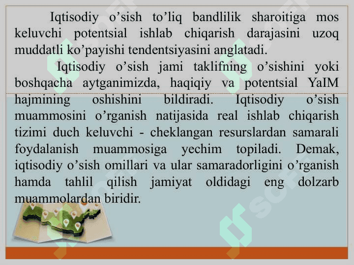 Iqtisodiy oʼsishning umumiy tavsifi va modellari 3