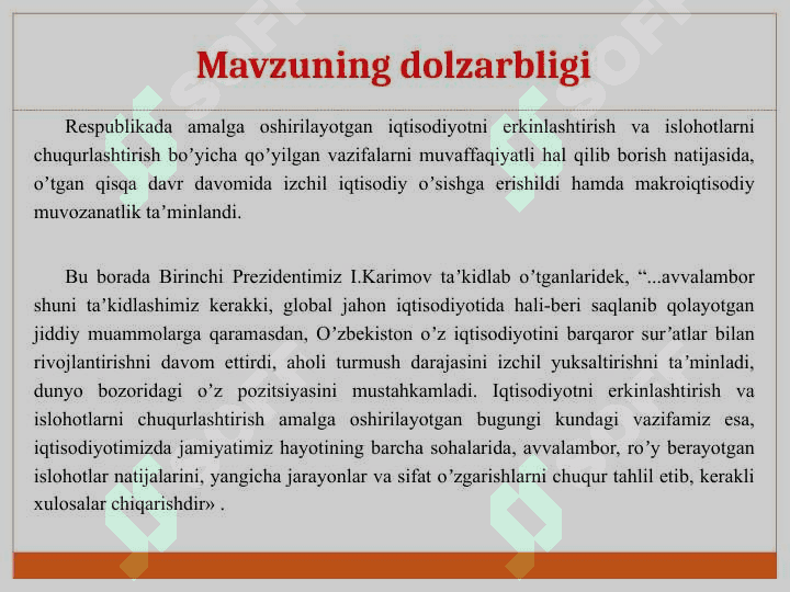 Iqtisodiy oʼsishning umumiy tavsifi va modellari 4