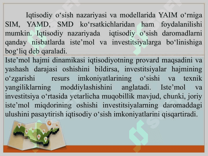Iqtisodiy oʼsishning umumiy tavsifi va modellari 7