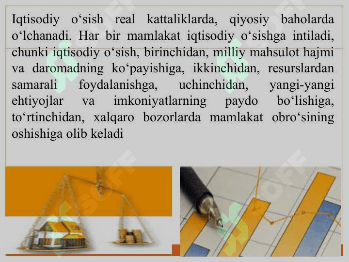 Iqtisodiy oʼsishning umumiy tavsifi va modellari 8