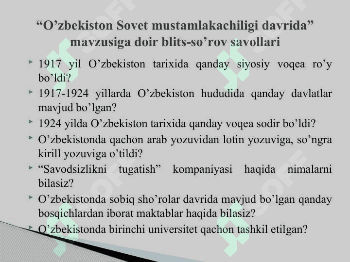 1917-1991 yillarda O‘zbekistonda ta’lim tizimi va pedagogik fikrlar rivoji 4