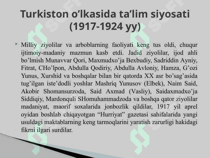 1917-1991 yillarda O‘zbekistonda ta’lim tizimi va pedagogik fikrlar rivoji 6