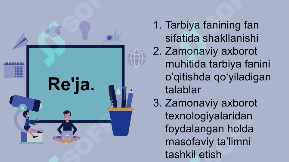 Zamonaviy axborot muhitida  tarbiya fanini ôqitishda qôyiladigan talablar. 2