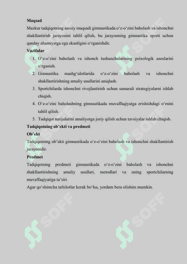 Gimnastikada o‘z o‘zini baholash va ishonchni shakllantirish 6