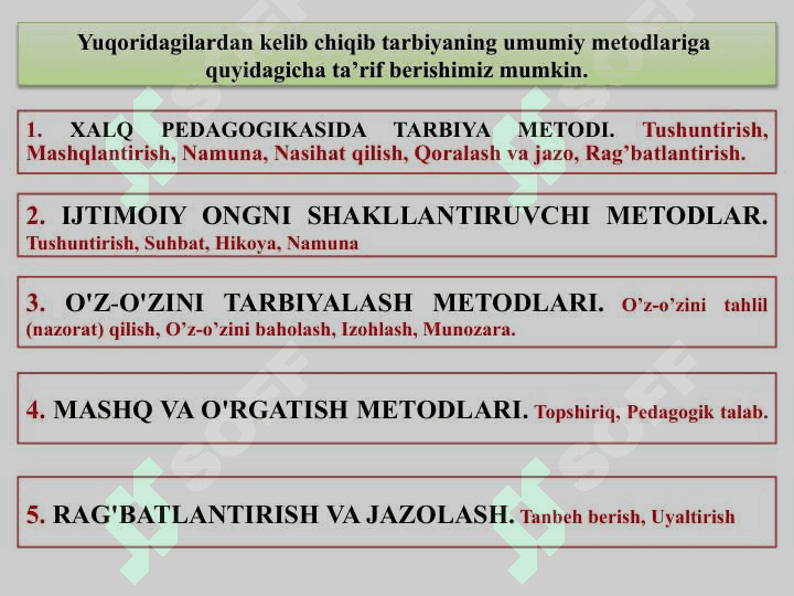 TARBIYA NAZARIYASI VA TARBIYA TURLARI. 6