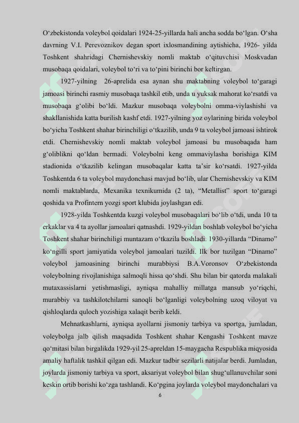 VOLEYBOLNING O ‘ZBEKISTONDAGI TARIXI VA RIVOJLANISHI 6