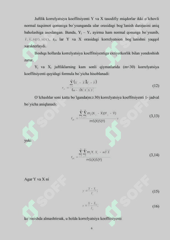 Juft korrelyatsion-regression tahlil modellari 6
