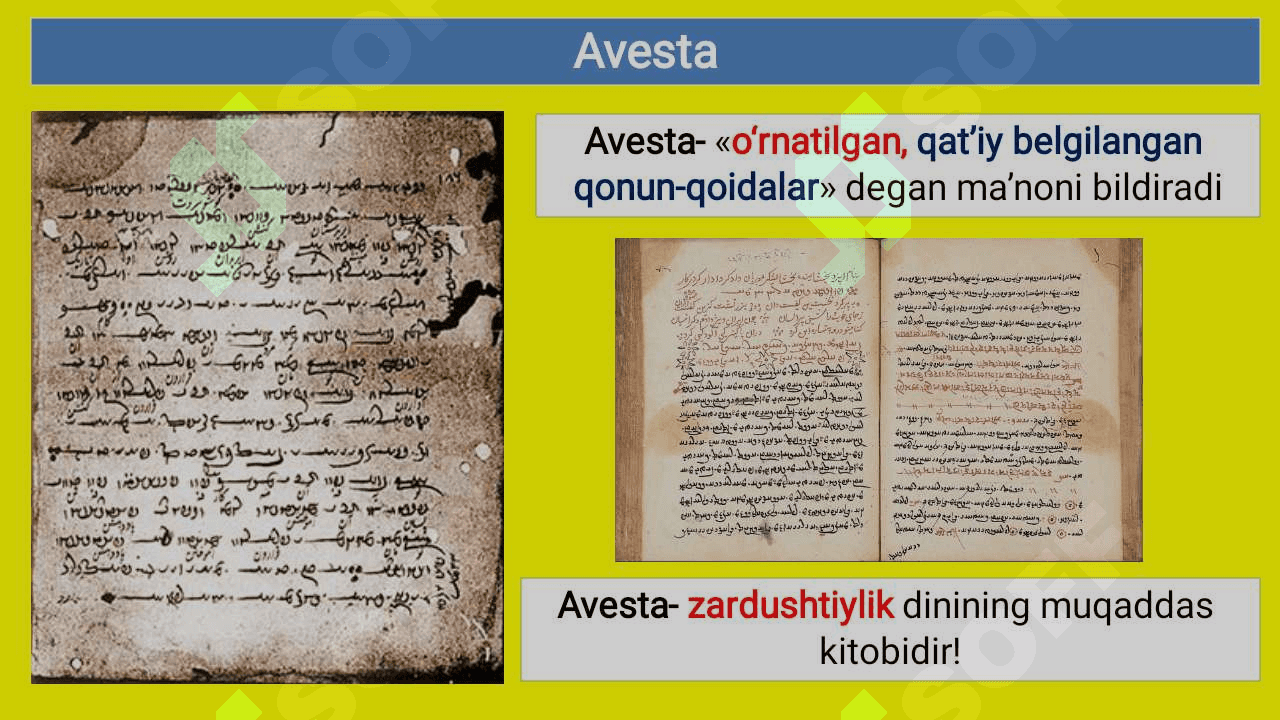 Avesto-qadimgi tarixni oʻrganishda noyob manba 2