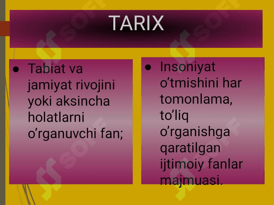 O‘ZBEKISTON TARIXI FANINING PREDMETI, MAQSADI, VAZIFALARI, MANBA VA ASOSLARI 3