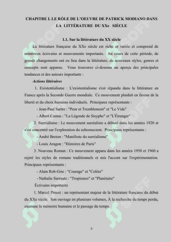 Patrick Modiano et son œuvre 5