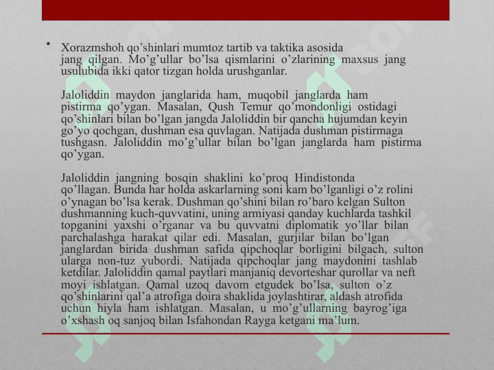 Xorazmshox davlatining harbiy tizimi.Qozilik ishlari.Ijtimoiy tabaqa va guruhlari. 8