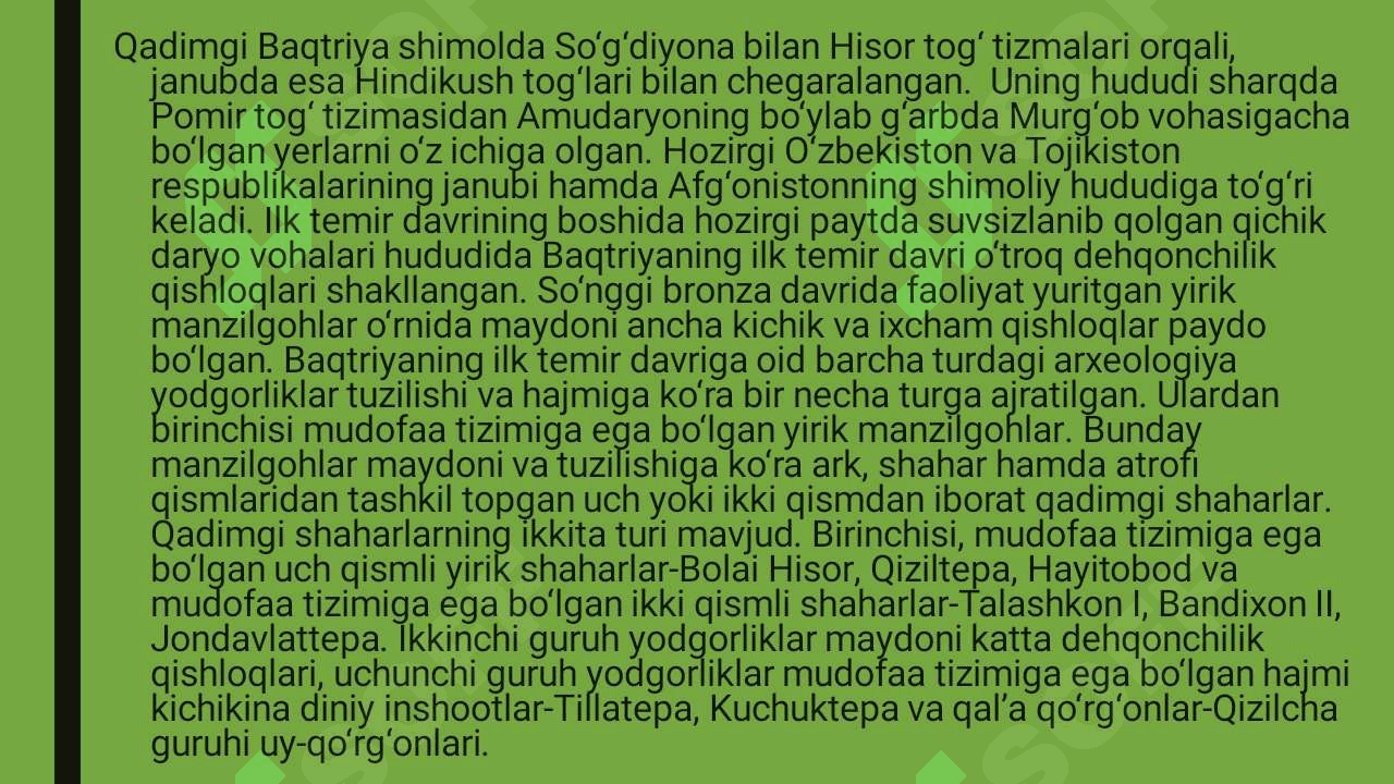 So’ngi bronza va ilk temir davri. 3