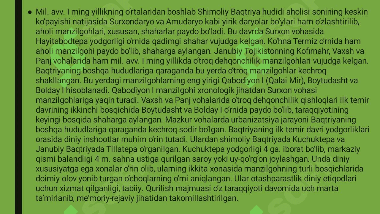 So’ngi bronza va ilk temir davri. 7