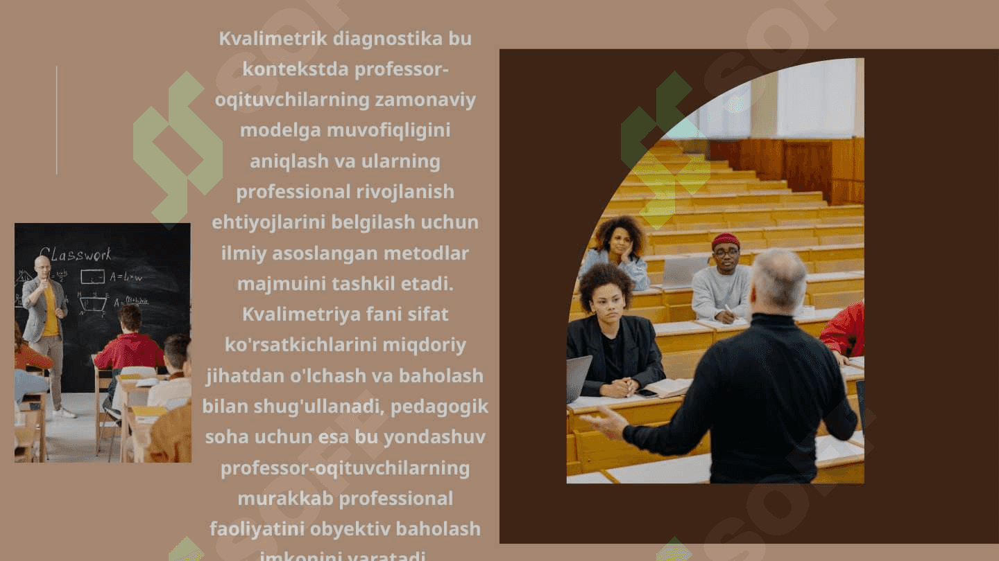 Professor-o’qituvchilarning zamonaviy modeli va kvalimetrik  diagnostikasi. 7