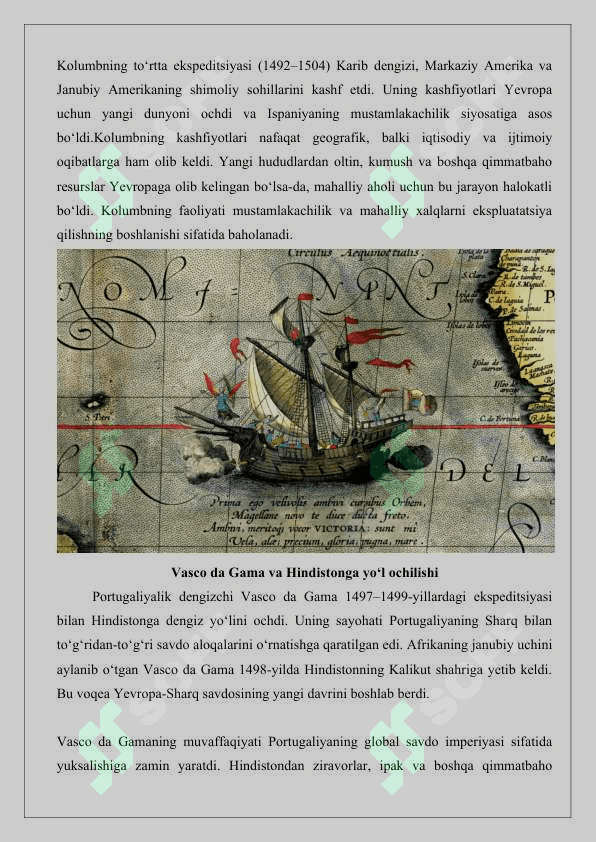 Buyuk geografikkashfiyotlar va oykumenaning kengayishi 25 5