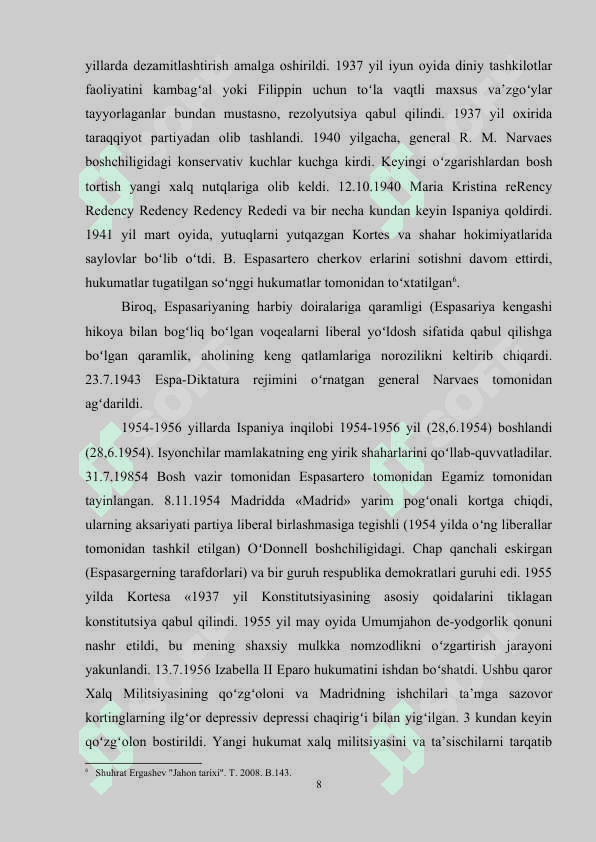 XIX ASR ISPAN INQILOBLARI   kurs ishi 8