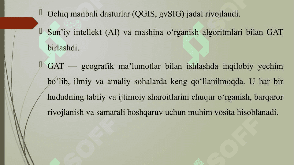 GEOGRAFIK AXBOROT TIZIMLARI (GAT) TUSHUNCHASI VA RIVOJLANISH TARIXI 5
