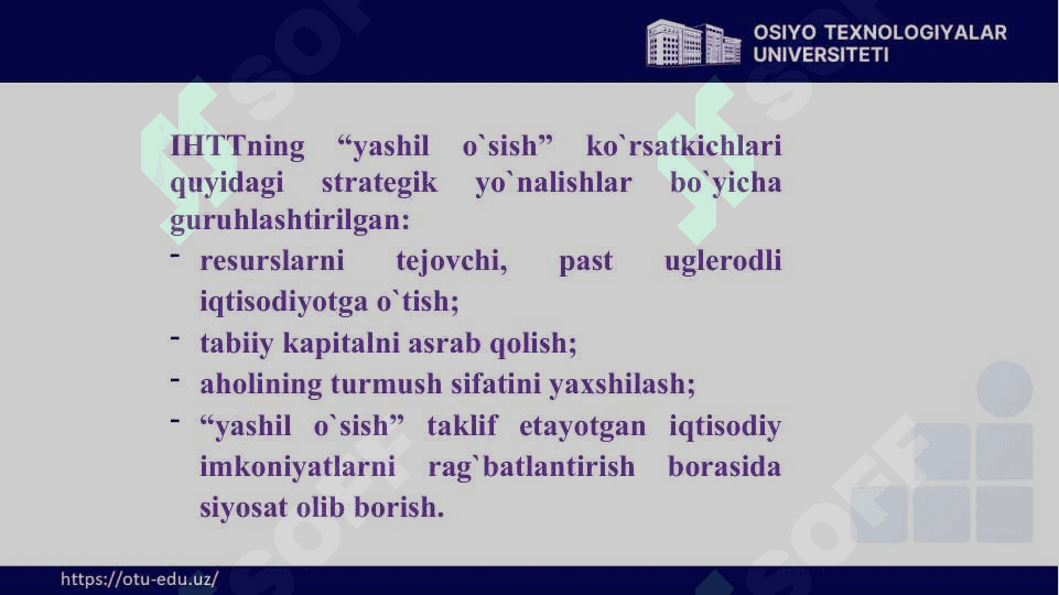 Rivоjlanayotgan mamlakatlarda “yashil iqtisоdiyot”ga o`tish tajribasi. 4