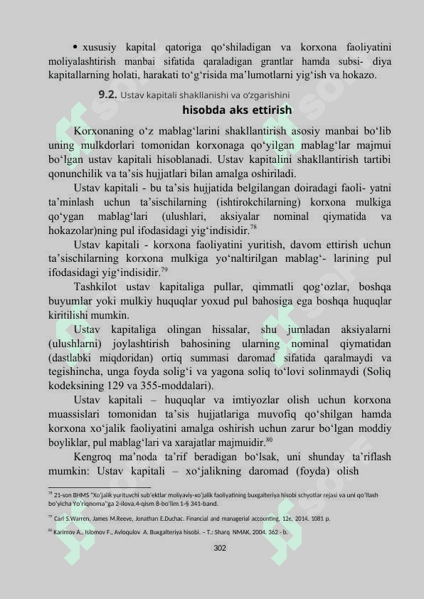 Xususiy kapital, fondlar hisobi taxlili 6