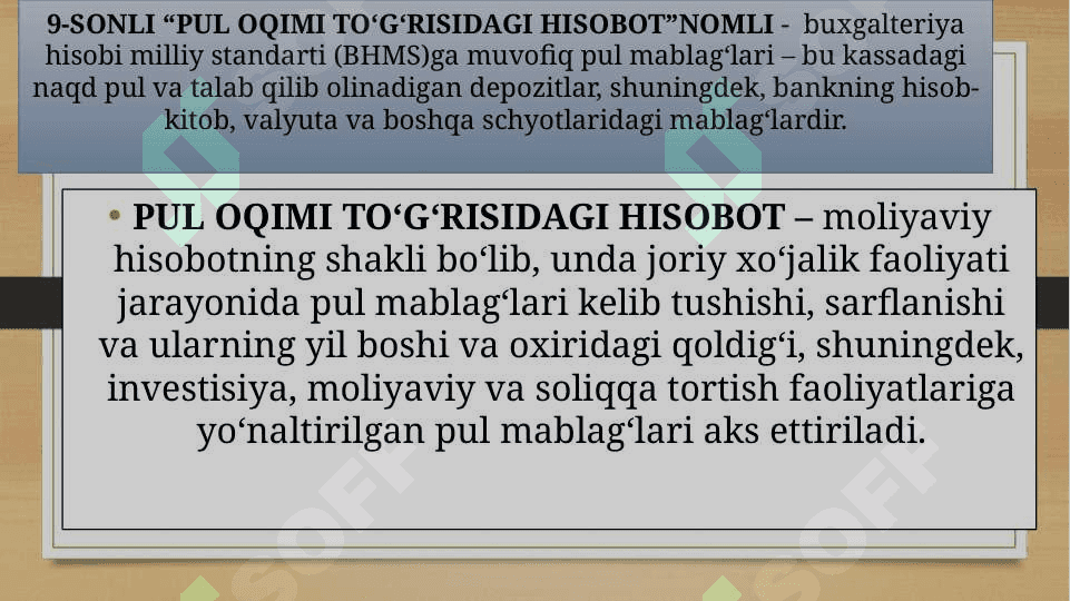 Pul mablag’lari hisobi 4
