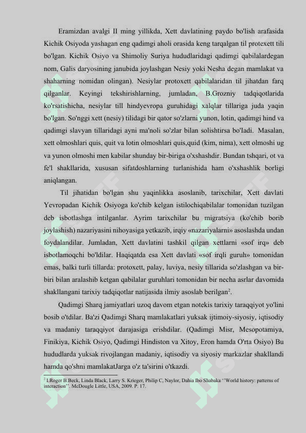 Qadimgi Sharq tarixi bo‘yicha manbalar ro‘yxatini tuzish. 4