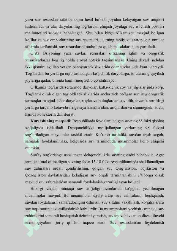 OʻZBEKISTONDA MAVJUD GIDROTERMAL SUVLAR VA ULARDAN FOYDALANISH HOLATI VA XUSUSIYATLARI.docx 8