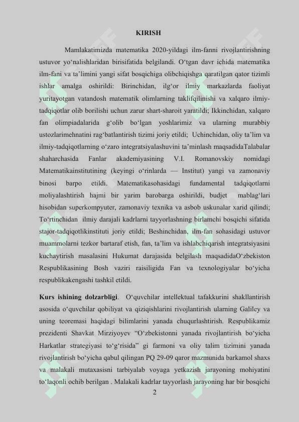 Lejandr va Yakobi simvollari xossalari algebra 2